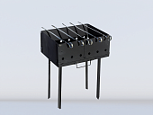 Мангал складной в комплекте с 6-ю шампурами ОШ.244.000