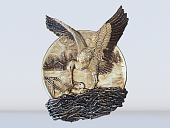 Панно "Аист в гнезде"