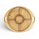 Менажница круглая секционная на подносе д.30 см