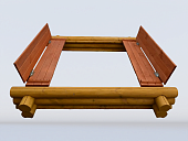 Песочница со складной крышкой, 2060х2060х350 мм со складной крышкой