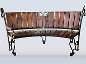 Скамейка кованная полукруглая "Фортуна"