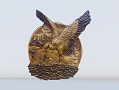 Панно "Аист в гнезде малый"