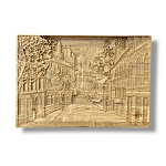 Картина настенная сувенирная "Город" (щит дубовый+ акриловый лак)
