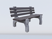 Скамейка с бетонным основанием С 031