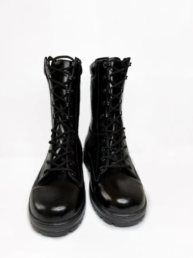 картинка Ботинки хромовые черного цвета 100-15 ЛУ