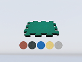 Плитка резиновая "ласточкин хвост" 500х500х40 (плотность 900 кг/м3)