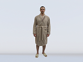 Халат мужской махровый с вышивкой (в сувенирной коробке)